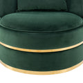 360 Degree Swivel Accent Chair Velvet Modern Upholstered Barrel Chair Over Sized Soft Chair With Seat Cushion For Living Room, Bedroom, Office, Apartment, Green Green Foam Velvet