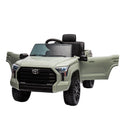 Officially Licensed Toyota Tundra Pickup,Electric Pickup Car Ride On For Kid, 12V Electric Ride On Toy,2.4G W Parents Remote Control,Electric Car For Kids,Three Speed Adjustable,Power Display Olive Plastic