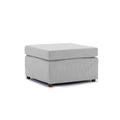 Single Movable Ottoman For Modular Sectional Sofa Couch Without Storage Function, Cushion Covers Removable And Washable,Light Grey Light Grey Wood Primary Living Space Soft Modern Rubberwood Wood Square Armless Foam Linen