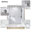 Frameless Double Sliding Shower, 57