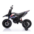 12V Electric Kid Ride On Motorcycle, Apulia Licensed Motorcycle For Kids, Battery Powered Kids Ride On Motorcycle Blue, 2 Wheels Motorized Vehicles Children Toys,Led Headlights Blue Polyethylene