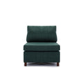 Middle Module Fabric Linen For Modular Sofa Sectional Sofa Couch Accent Armless Chair, Cushion Covers Non Removable And Non Washable,Green Green Wood Primary Living Space Soft Cushion Back Modern Rubberwood Armless Foam Linen 1 Seat