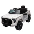 Officially Licensed Toyota Tundra Pickup,Electric Pickup Car Ride On For Kid, 12V Electric Ride On Toy,2.4G W Parents Remote Control,Electric Car For Kids,Three Speed Adjustable,Power Display White Plastic