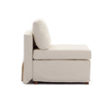 4 Seat Module Sectional Sofa Couch,Seat Cushion And Back Cushion Removable And Washable,Linen Fabric Cover,Cream Cream Wood Primary Living Space Medium Soft Rubberwood Foam Linen 4 Seat