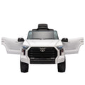 Officially Licensed Toyota Tundra Pickup,Electric Pickup Car Ride On For Kid, 12V Electric Ride On Toy,2.4G W Parents Remote Control,Electric Car For Kids,Three Speed Adjustable,Power Display White Plastic