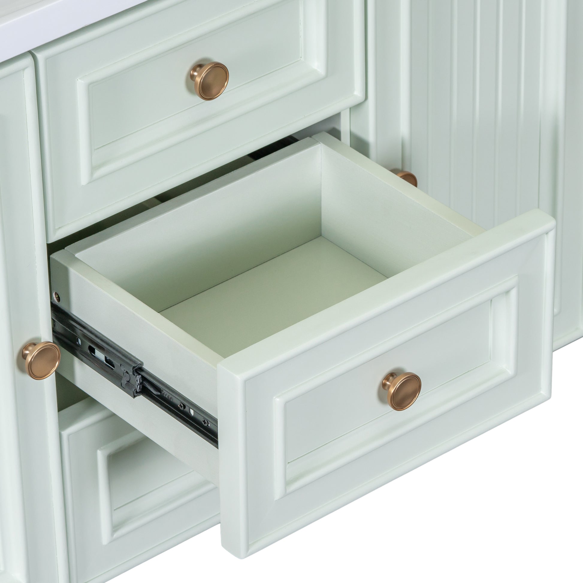 30" Wall Mounted Bathroom Vanity Without Sink, Cabinet Base Only, Functional Drawer, Green Green Solid Wood Mdf