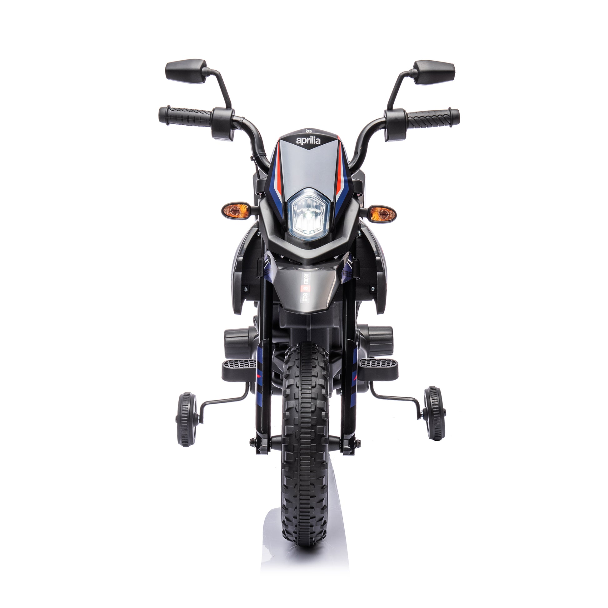 12V Electric Kid Ride On Motorcycle, Apulia Licensed Motorcycle For Kids, Battery Powered Kids Ride On Motorcycle Blue, 2 Wheels Motorized Vehicles Children Toys,Led Headlights Blue Polyethylene