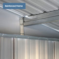 Chery Industrial Garden Metal Shed Premium 6'X8' Dark Grey Metal Metal