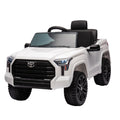 Officially Licensed Toyota Tundra Pickup,Electric Pickup Car Ride On For Kid, 12V Electric Ride On Toy,2.4G W Parents Remote Control,Electric Car For Kids,Three Speed Adjustable,Power Display White Plastic