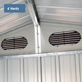 Chery Industrial Heavy Duty Metal Garage Shed 20'X10' Dark Grey Metal Metal