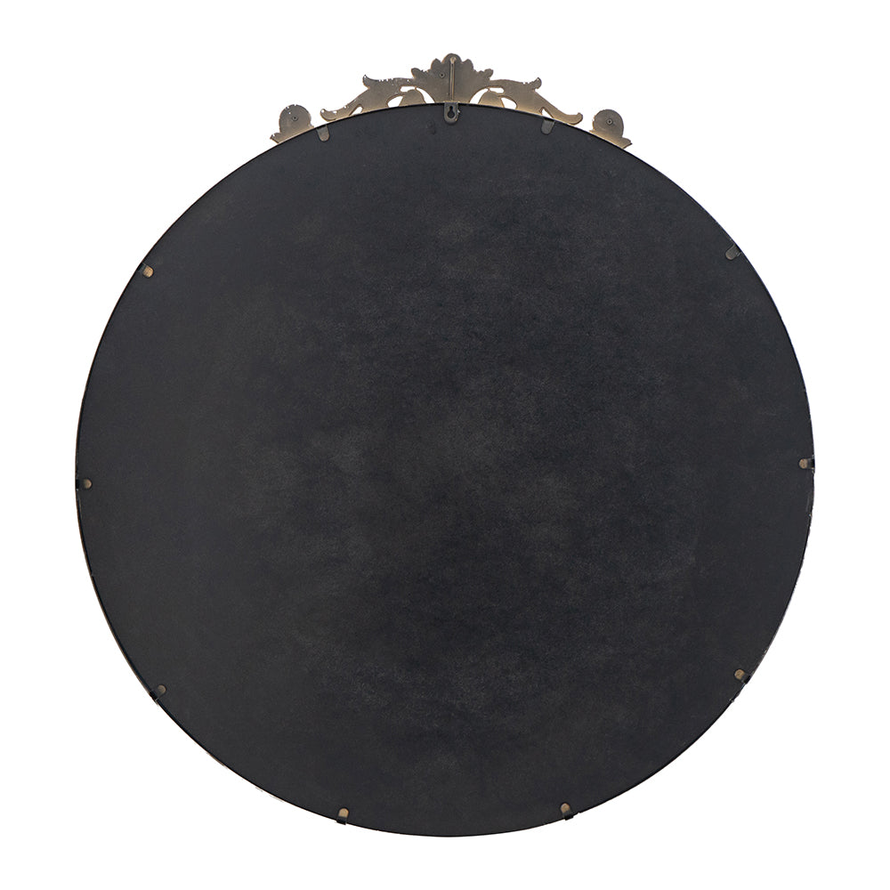 36" X 39" Round Gold Mirror, Wall Mounted Mirror With Metal Frame For Bathroom Living Room Gold Mdf Glass