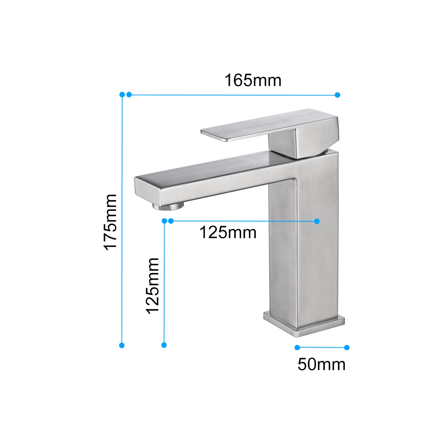 Waterfall Spout Bathroom Faucet,Single Handle Bathroom Vanity Sink Faucet Brushed Nickel Stainless Steel