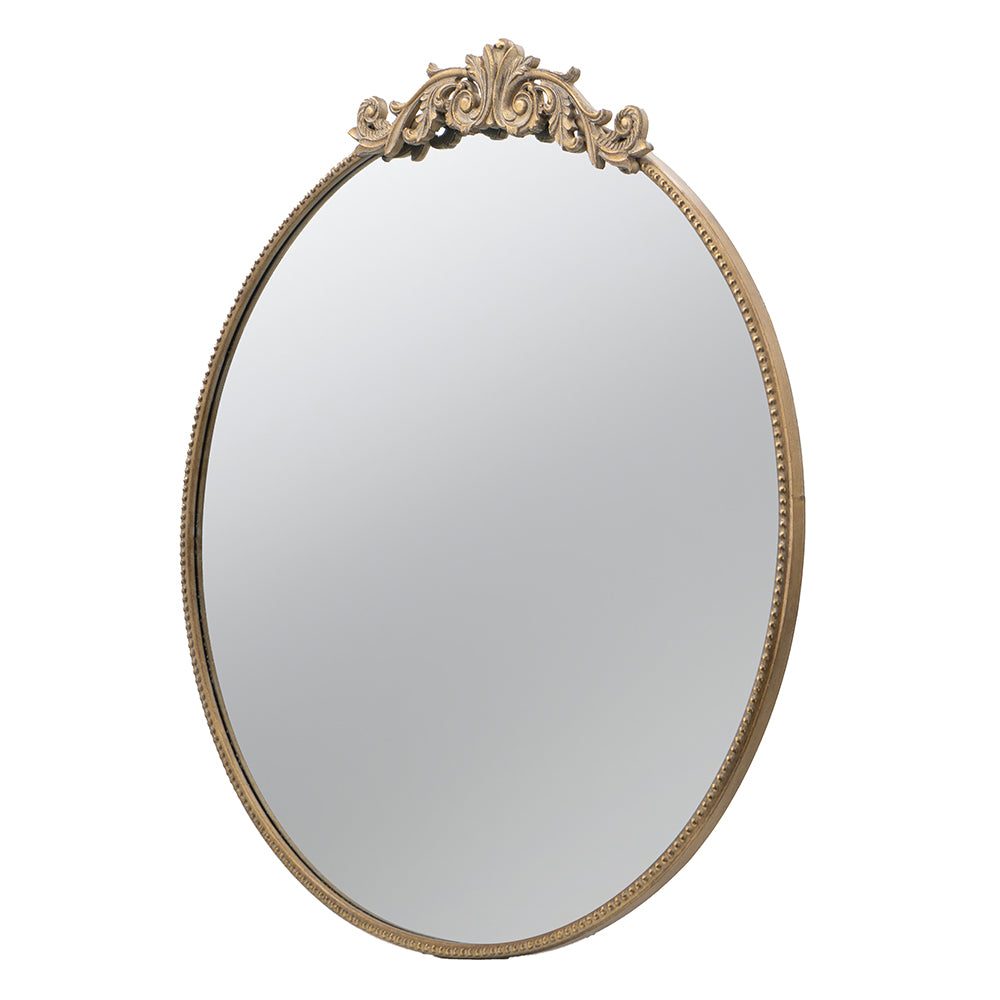 36" X 39" Round Gold Mirror, Wall Mounted Mirror With Metal Frame For Bathroom Living Room Gold Mdf Glass