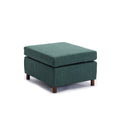 Single Movable Ottoman For Modular Sectional Sofa Couch Without Storage Function, Ottoman Cushion Covers Non Removable And Non Washable,Green Green Wood Primary Living Space Soft Modern Rubberwood Wood Square Armless Foam Linen