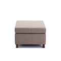 4 Seat Module Sectional Sofa Couch With 1 Ottoman For Living Room,Seat Cushion And Back Cushion Non Removable And Non Washable,Brown Brown Wood Primary Living Space Soft Modern Rubberwood Foam Linen 4 Seat