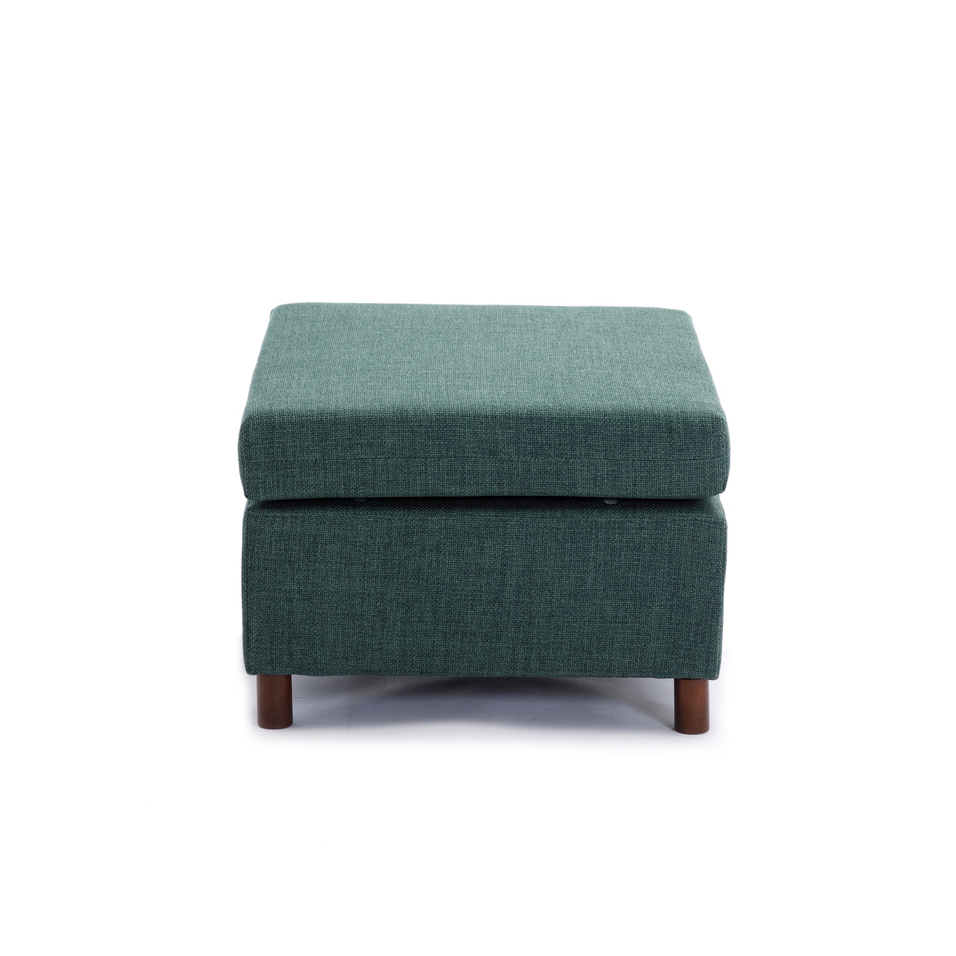 4 Seat Module Sectional Sofa Couch With 2 Ottoman For Living Room,Seat Cushion And Back Cushion Non Removable And Non Washable,Green Green Wood Primary Living Space Soft Modern Rubberwood Foam Linen 4 Seat