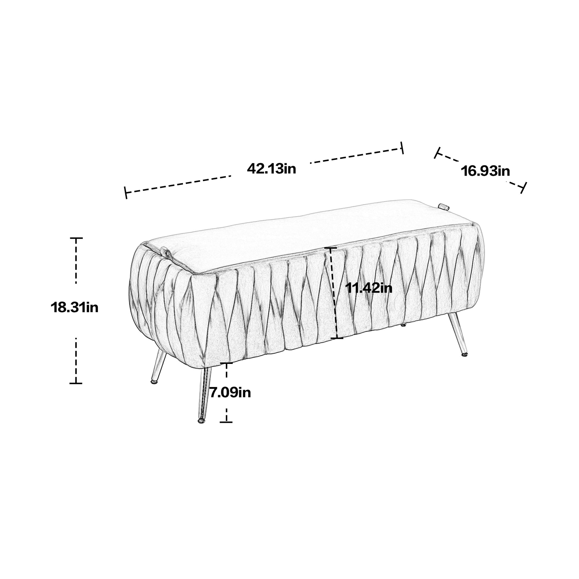 Coolmore Storage Ottoman,Bedroom End Bench,Upholstered Fabric Storage Ottoman With Safety Hinge, Entryway Padded Footstool, Ottoman Bench For Living Room & Bedroom Emerald Velvet