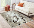 Penina Luxury Area Rug In Beige And Gray With Bronze Circles Abstract Design Multicolor Polyester