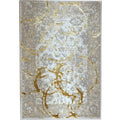 Penina Luxury Area Rug In Beige And Gray With Gold Circles Abstract Design Multicolor Polyester