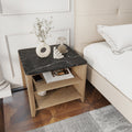 Tobacco Wood Grain Coffee Table. Nightstand Marble Primary Living Space American Traditional Open Storage Particle Board