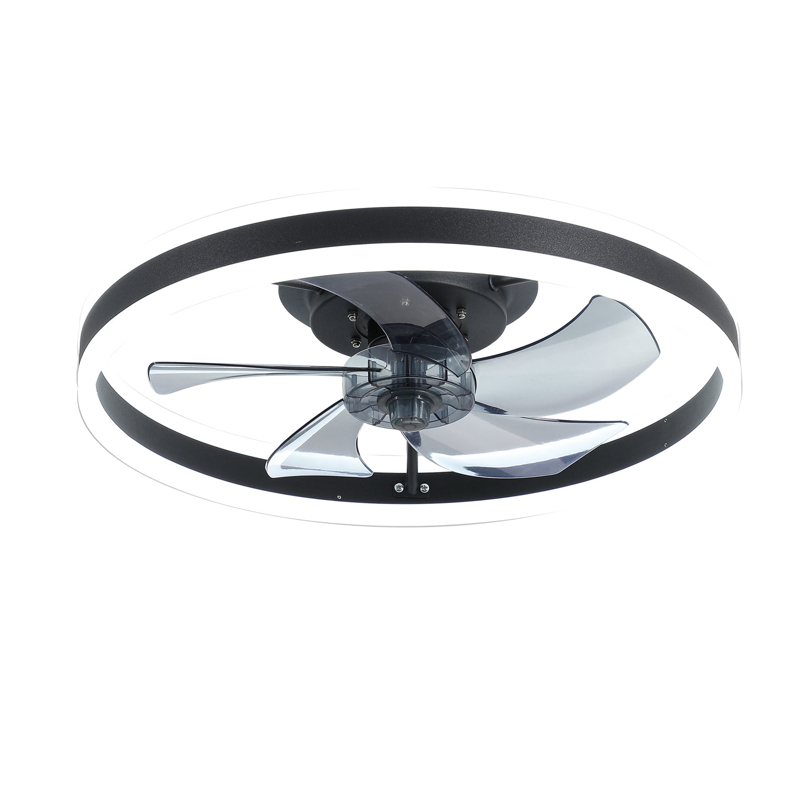 Ceiling Fan With Lights Dimmable Led Black Aluminium Iron