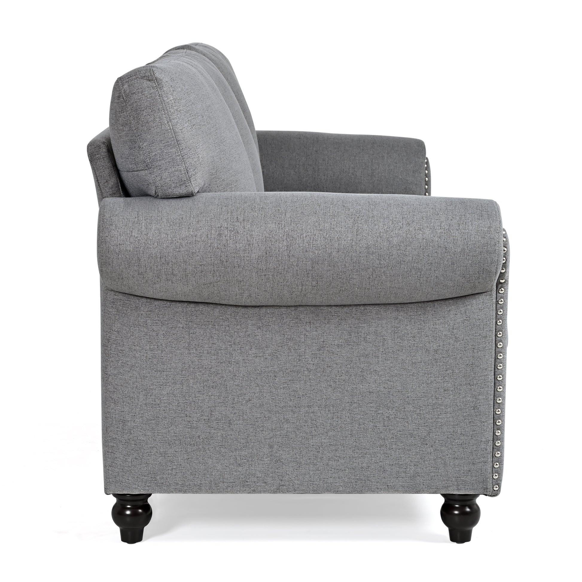 3 Seater Sofa. Grey Foam Fabric