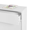Shoe Cabinet, Freestanding Shoe Rack Storage Organizer With Drawers & Metal Legs, Modern Shoe Storage Cabinet With 2 Flip Drawers For Entryway 3 4 Spaces White Particle Board