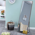 Clean And Beautiful Solid Wood Frame Full Length Mirror, Dressing Mirror, Bedroom Porch, Decorative Mirror, Clothing Store, Floor Standing Large Mirror, Wall Mounted. 65 