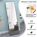 The 4Th Generation Gray Solid Wood Frame Full Body Mirror, Dressing Mirror, Bedroom Porch, Decorative Mirror, Clothing Mirror, Floor Mirror, Wall Mirror. Gray Glass