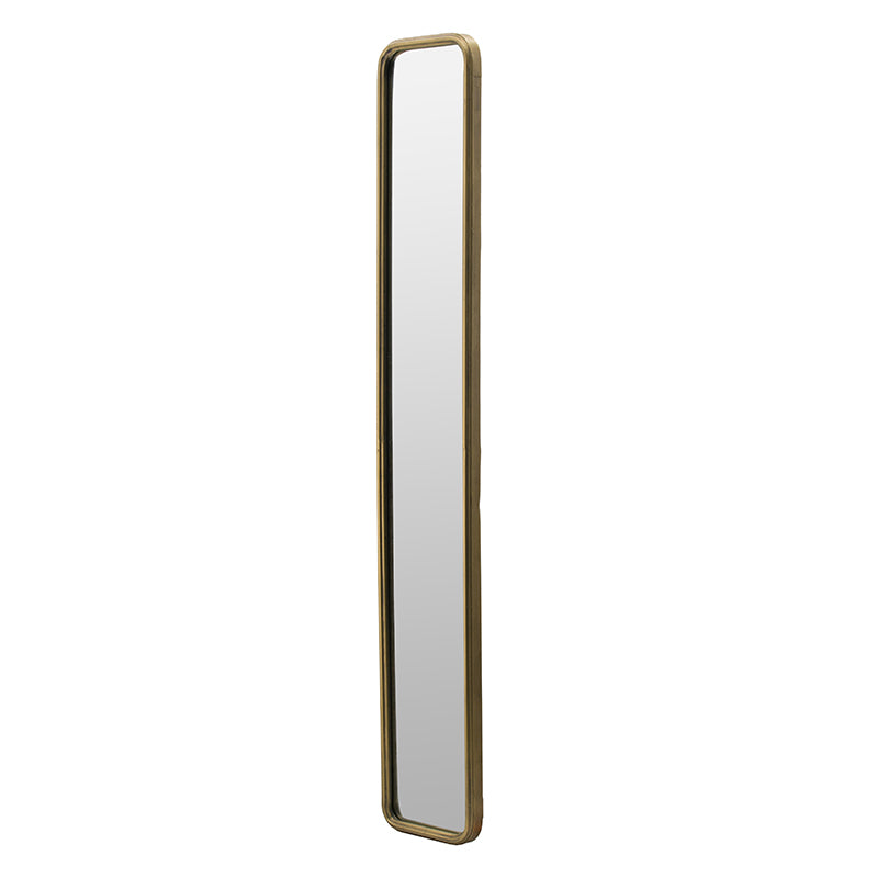 47" X 8" Full Length Mirror With Antique Gold Metal Frame, Long Mirror For Hallway Living Room Bedroom Bathroom Gold Iron