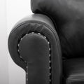 3 Seater Sofa. Black Pu Foam Fabric