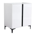 Soft Close Doors Bathroom Vanity,30 Inch For Small Bathroom Only Vanity ,No Sink White 2 Bathroom Freestanding Modern Plywood