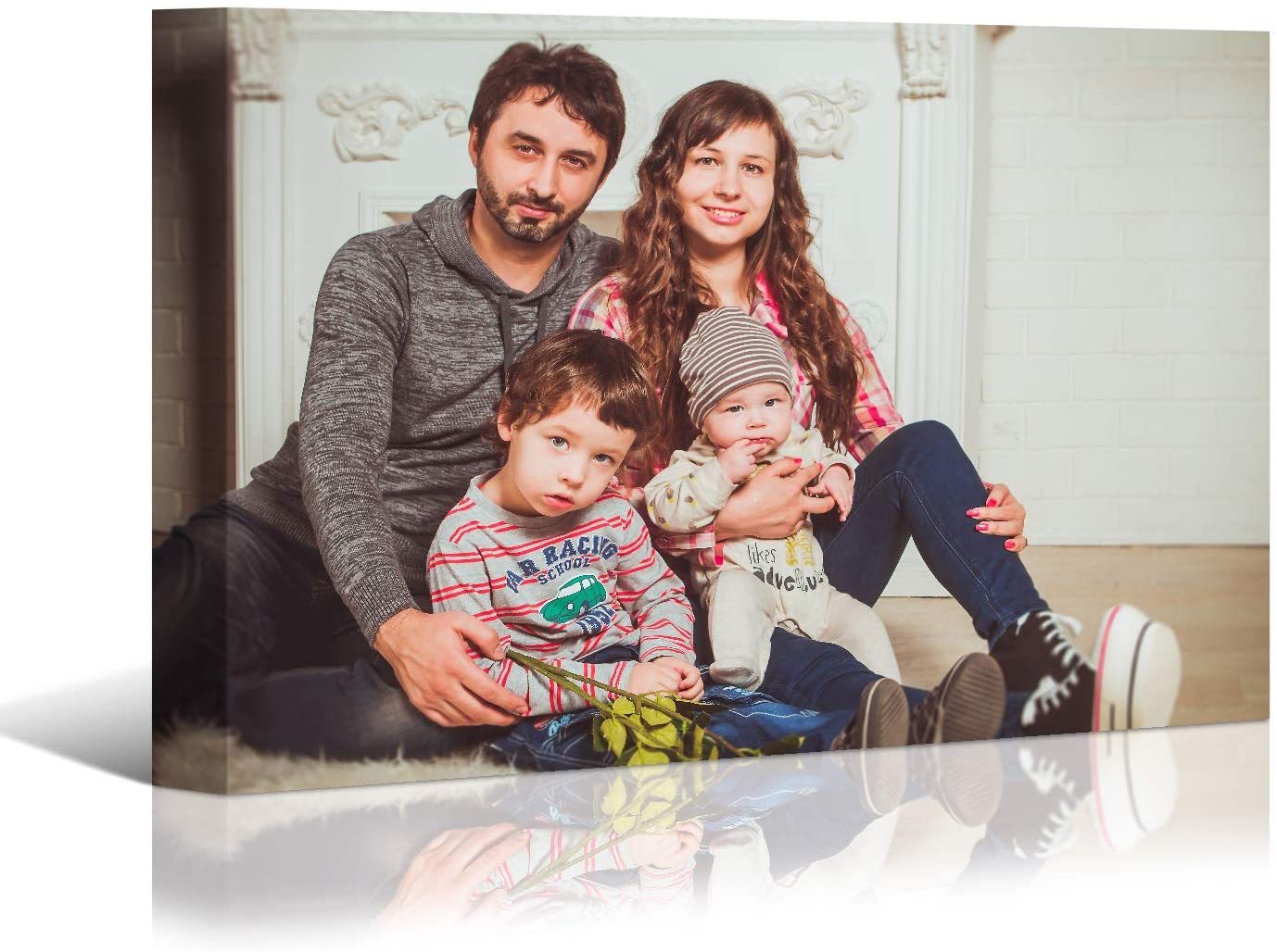 1Pcs Canvas Prints With Your Photo Custom Canvas Wall Art Personalized Canvas Pictures, Customized To Any Style, Us Factorygifts For Family, Wedding, Friends, Home Decoration Wrapped Canvas Colorful Medium 25In 32In Painting Prints And Posters Art Deco