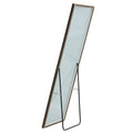 The 4Th Generation Gray Solid Wood Frame Full Body Mirror, Dressing Mirror, Bedroom Porch, Decorative Mirror, Clothing Mirror, Floor Mirror, Wall Mirror. Gray Glass