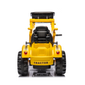 Ride On Excavator, 12V Battery Powered Construction Vehicles For Kids, Front Loader With Horn, 2 Speeds, Forward Backward, Safety Belt,Treaded Wheels, Digger, Yellow Ride On Car Yellow Plastic