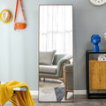 Clean And Beautiful Solid Wood Frame Full Length Mirror, Dressing Mirror, Bedroom Porch, Decorative Mirror, Clothing Store, Floor Standing Large Mirror, Wall Mounted. 65 