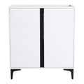 Soft Close Doors Bathroom Vanity,30 Inch For Small Bathroom Only Vanity ,No Sink White 2 Bathroom Freestanding Modern Plywood