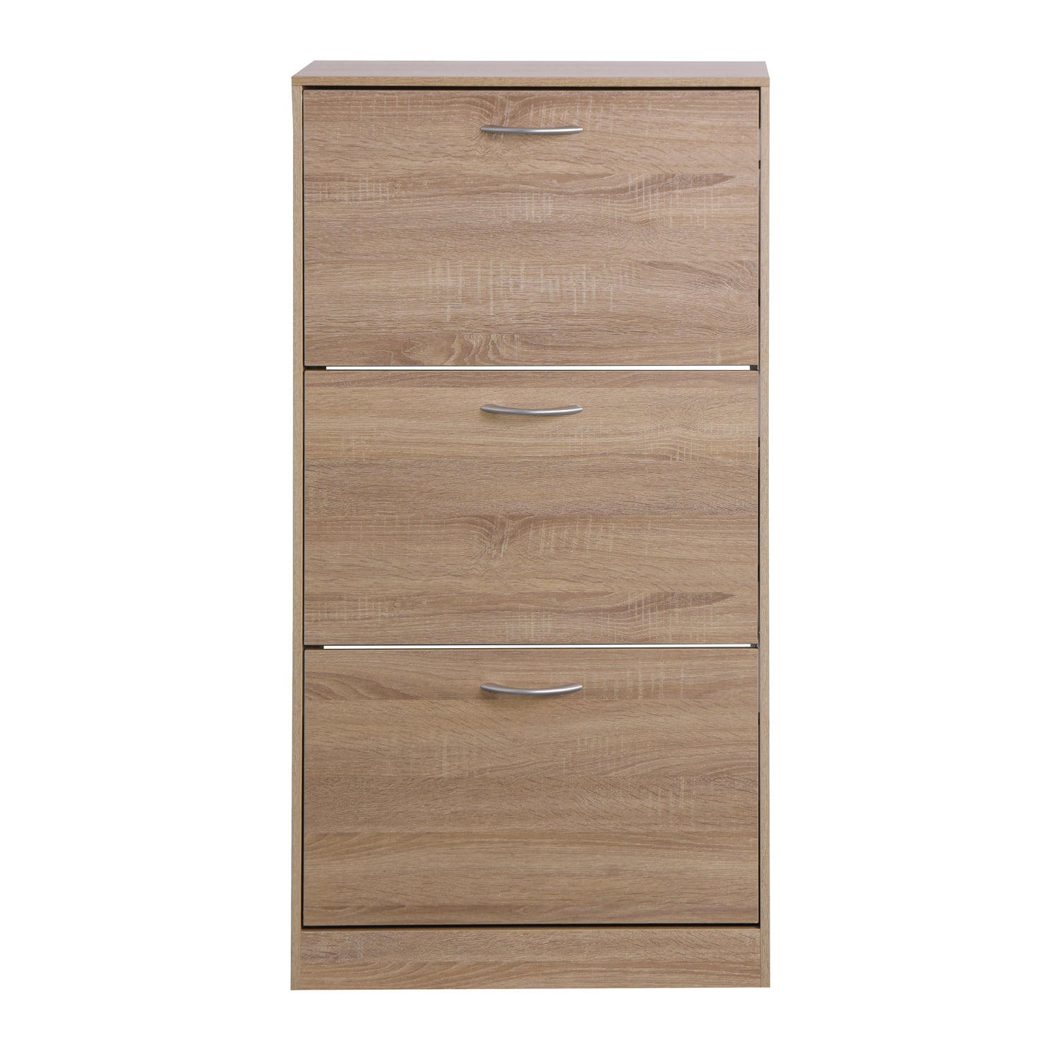 3 Drawer Shoe Storage Cabinet, 3 Tier Wood Shoe Rack Storage Organizer For Entryway Wood Particle Board