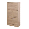 3 Drawer Shoe Storage Cabinet, 3 Tier Wood Shoe Rack Storage Organizer For Entryway Wood Particle Board