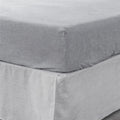 King Fitted Sheet 1 Pc, Bed Sheets King Size, Linen Sheets, Hotel Sheets,& Fade Resistant King Sheets, Cloud White Linen Linen