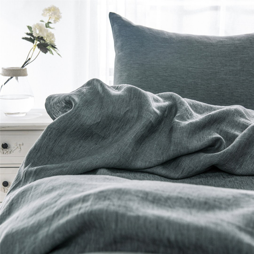 King Size Pillow Cases Set Of 2, King Pillow Cases Set Of 2, Pillow Cases King, Premium Soft Linen Pillow Case With Envelope Enclosure 20"X36", Iron Grey Linen Linen