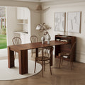 Modern Extendable Dining Table With Storage Walnut Mdf