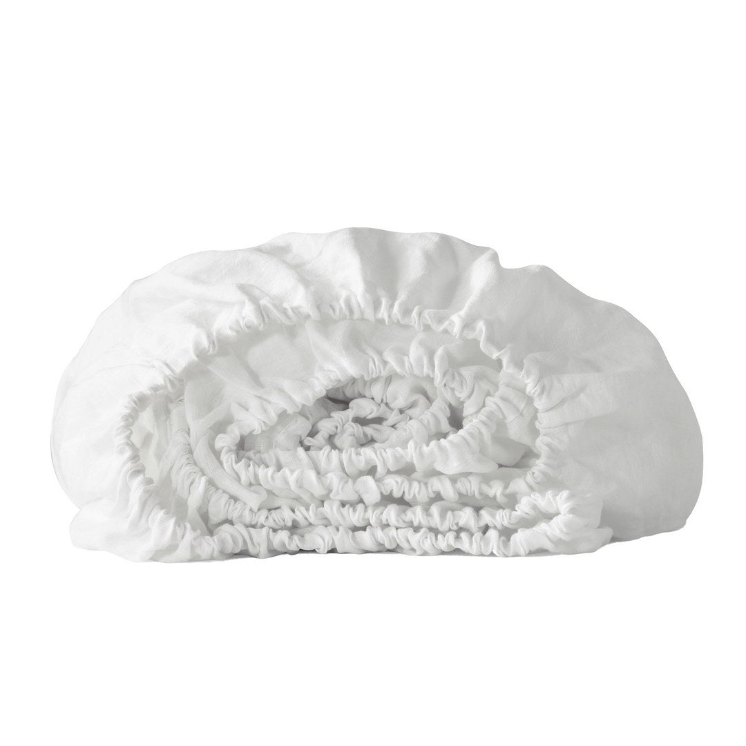 King Fitted Sheet 1 Pc, Bed Sheets King Size, Linen Sheets, Hotel Sheets, Soft White Sheets,& Fade Resistant King Sheets White Linen Linen