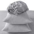 4 Pcs Bedding Sets Queen, Premium Linen Bedding Sheets & Pillowcases, Queen Bedding Sets, Cloud Bedding Sheet & Pillowcase Sets White Linen Linen