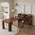 Modern Extendable Dining Table With Storage Walnut Mdf