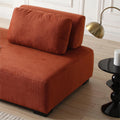 One Piece Morden Sofa Counch 3 Seater Minimalist Sofa For Living Room Lounge Home Office Orange Orange Upholstered