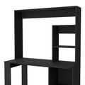 Desk Ryndon, Hutch, Black Wengue Finish Black Particle Board