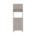 Pantry Piacenza,Two Double Door Cabinet, Light Gray Finish Light Gray Particle Board