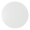 5 Piece Dining Set Retro Round Table With 4 Upholstered Chairs For Living Room, Dining Room Creamy White Cream White Rubber Wood