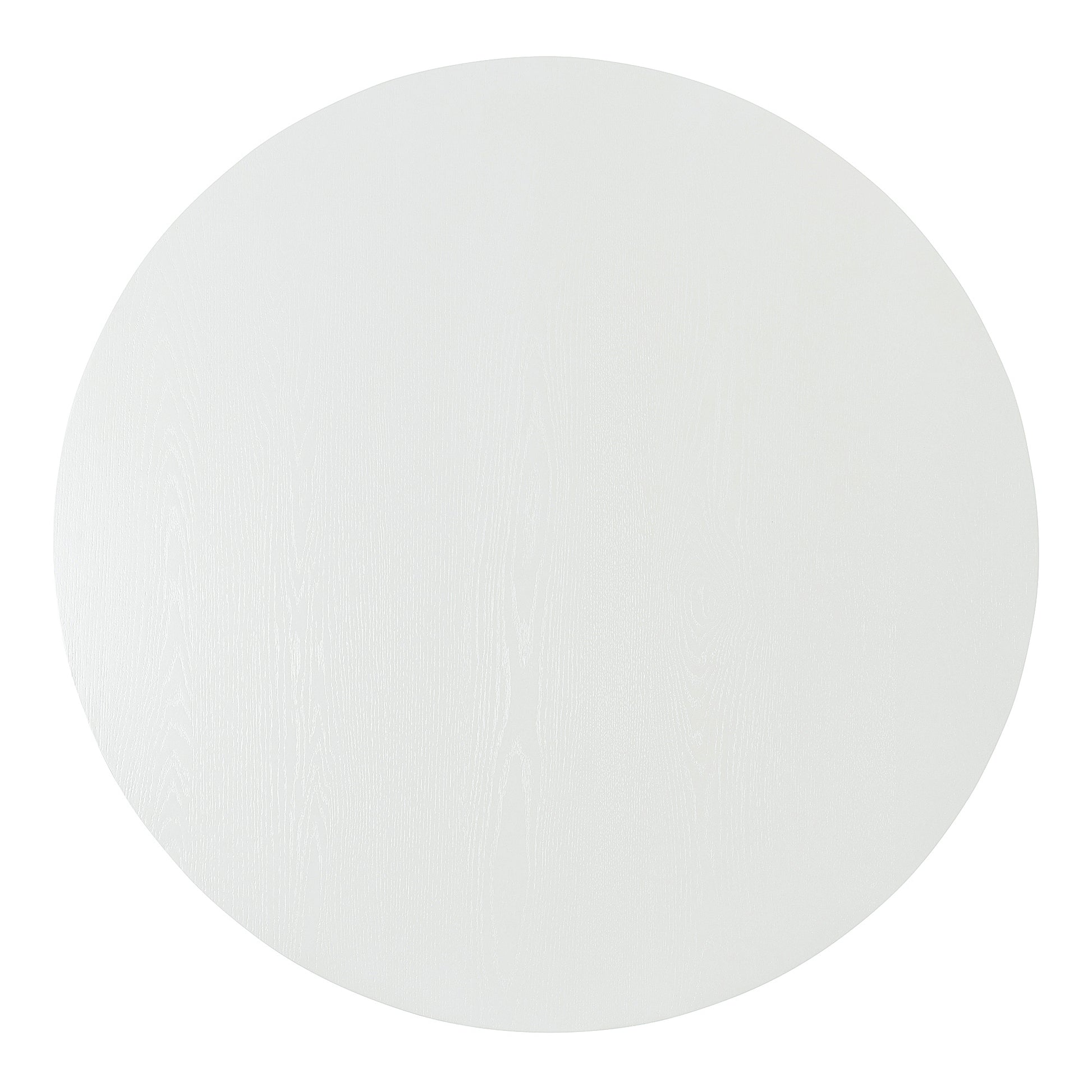 5 Piece Dining Set Retro Round Table With 4 Upholstered Chairs For Living Room, Dining Room Creamy White Cream White Rubber Wood